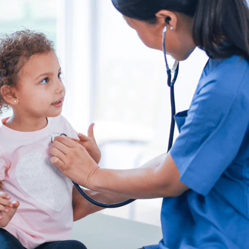 child and medical professional